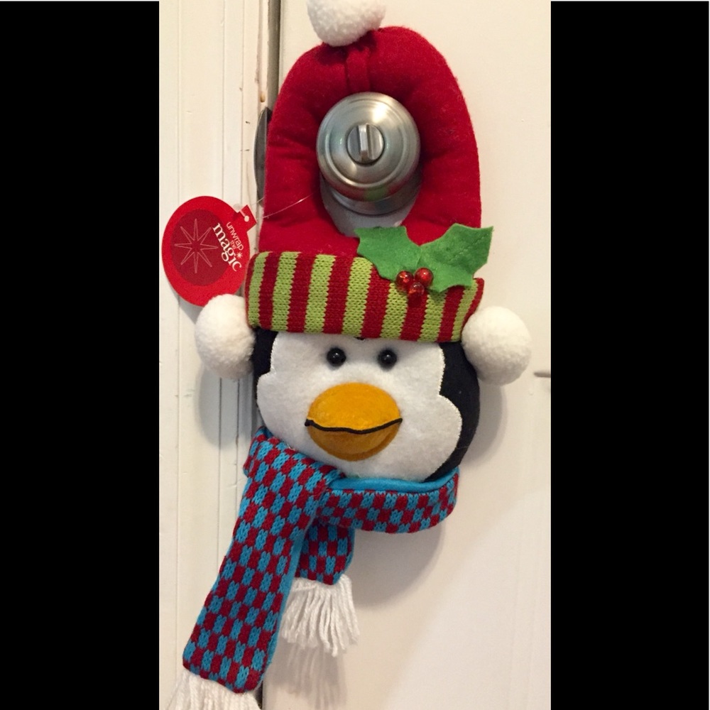 COPY - Penguin Over the knob, Decor door Hanger Christmas